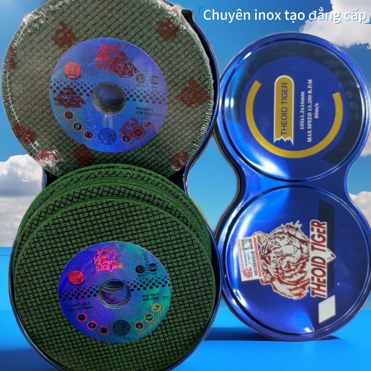 Đá Cắt Tiger 1T Xanh Xịn Tem