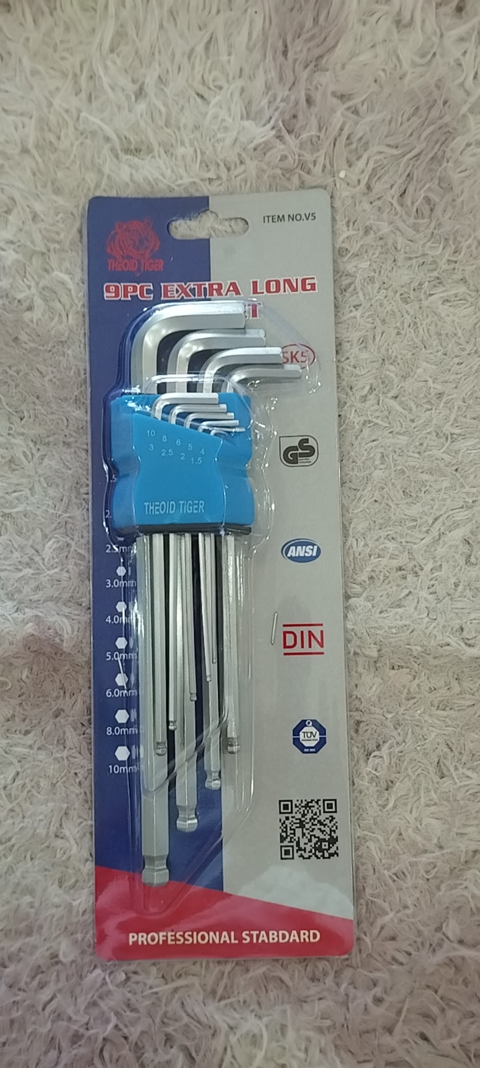 Lục Giác Tiger Bi Dài Nhũ Bạc