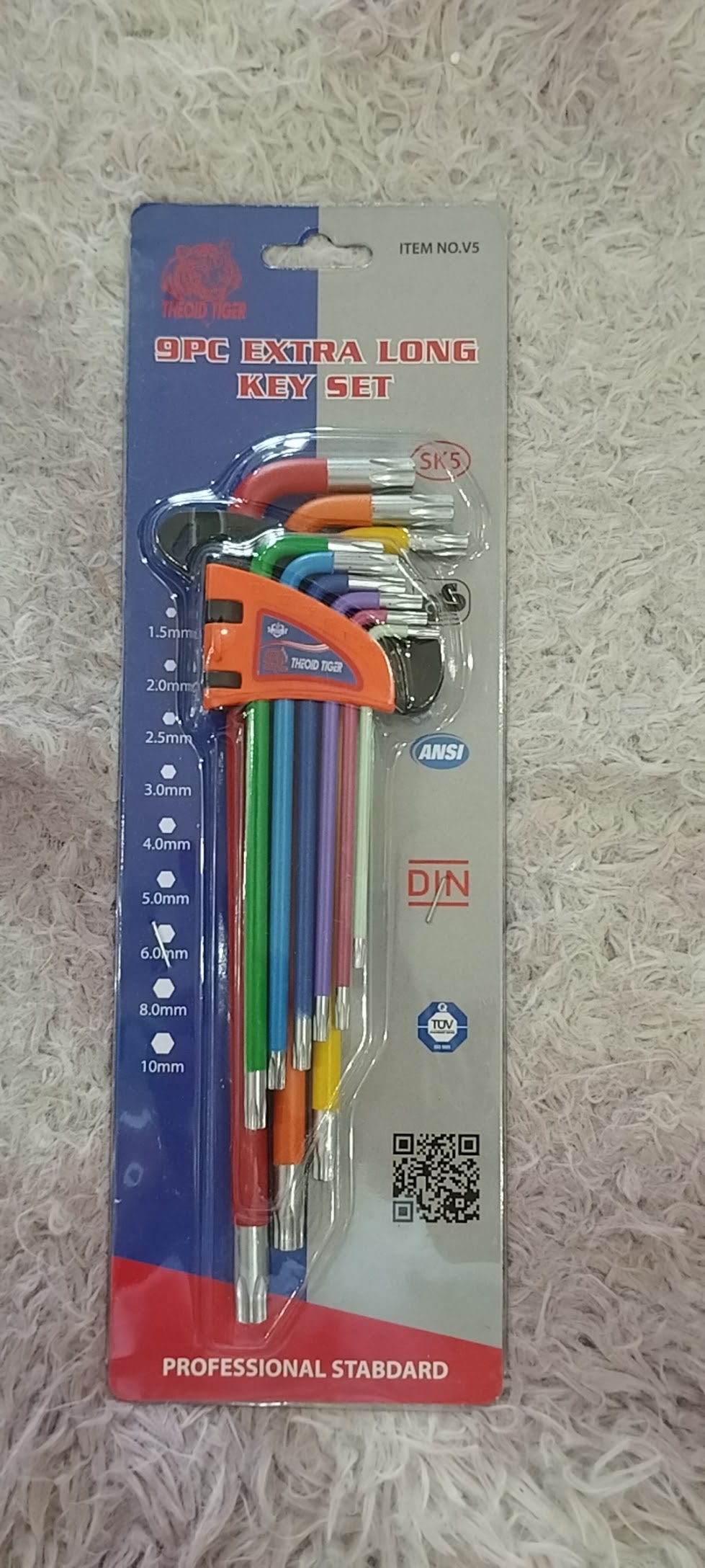 Lục Giác Tiger Bông Dài 7 Màu