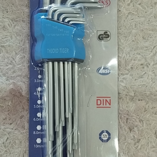 Lục Giác Tiger Bông Dài Nhũ Bạc
